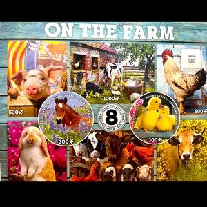 NWT Ceaco “On The Farm” 8 Puzzles